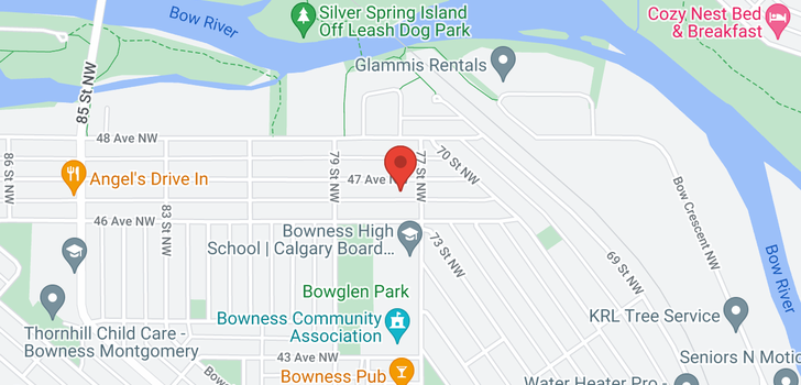 map of 7911 47 Avenue NW